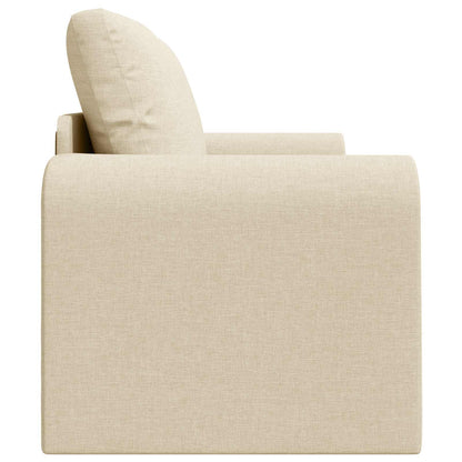 vidaXL Canapé convertible 60 cm crème en tissu