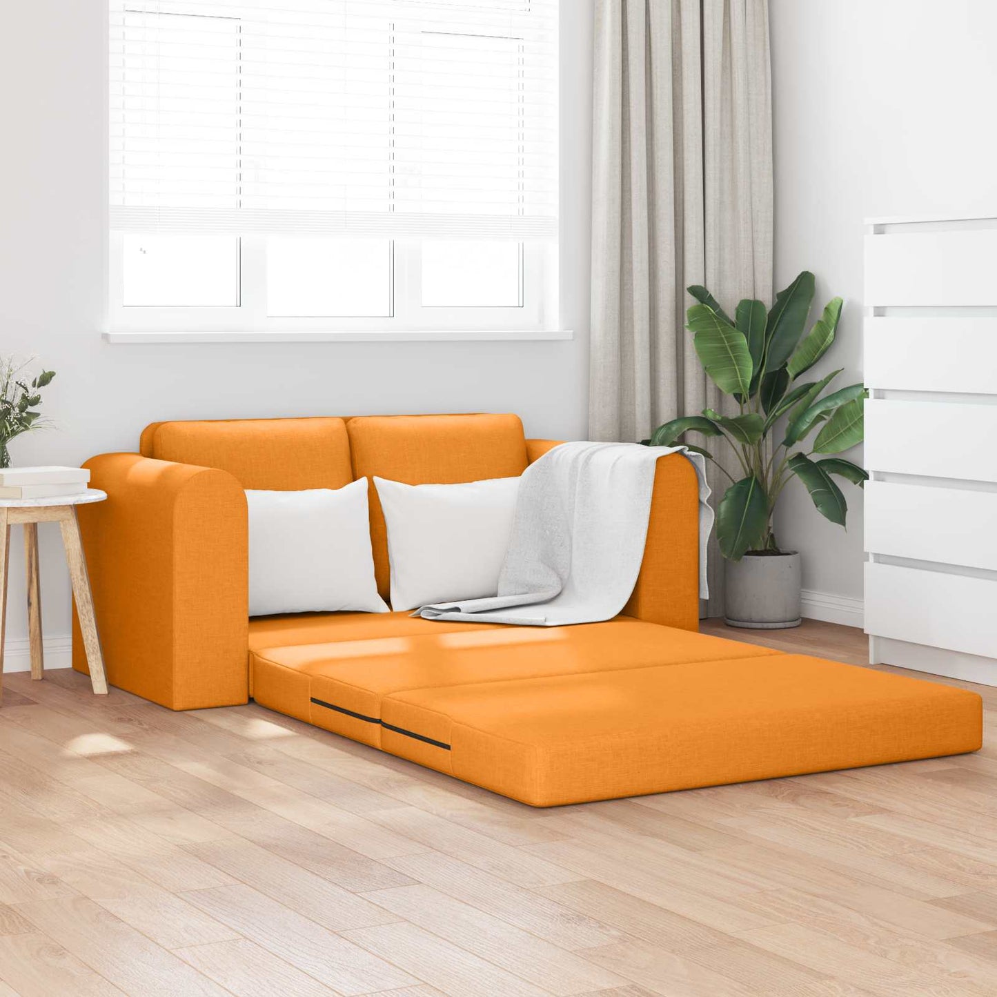 vidaXL Schlafsofa 60cm Dunkelgelb Stoff