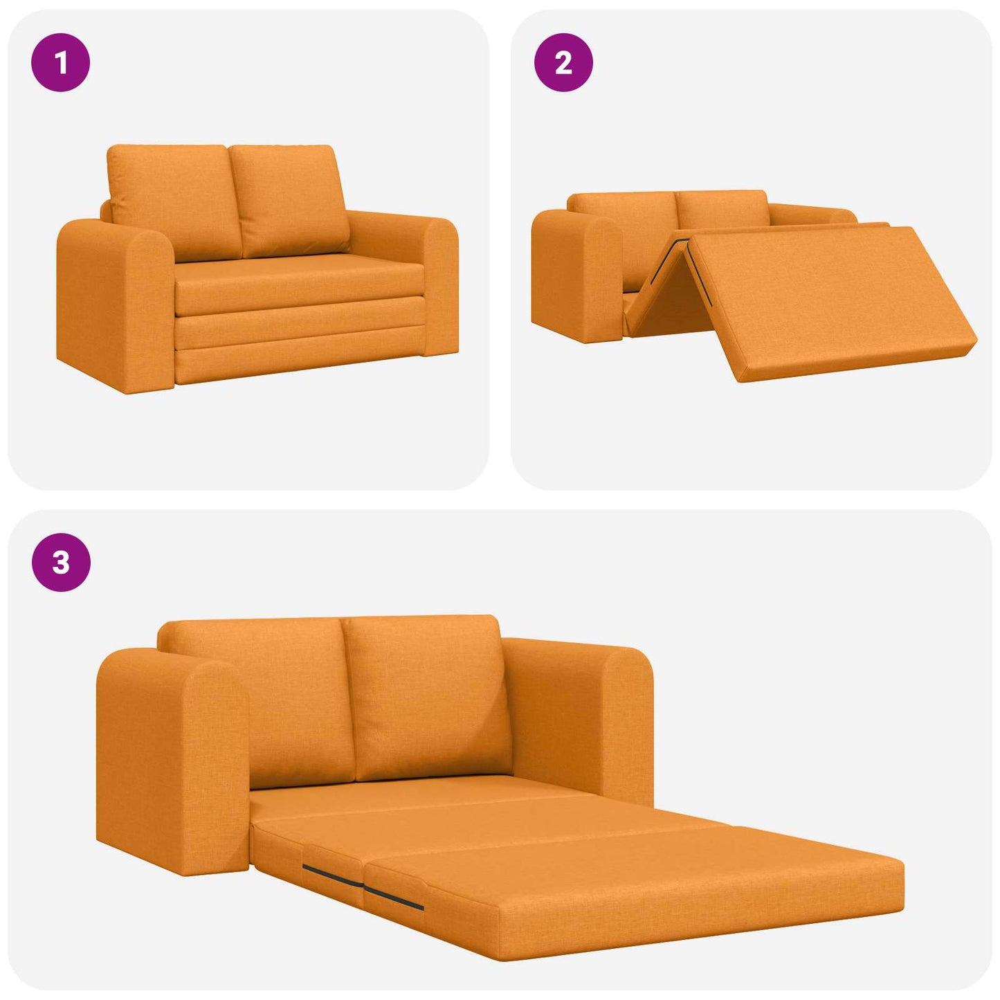 vidaXL Schlafsofa 60cm Dunkelgelb Stoff