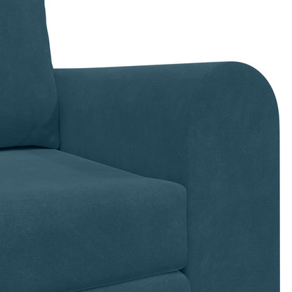 vidaXL Canapé convertible 60 cm Bleu Velours