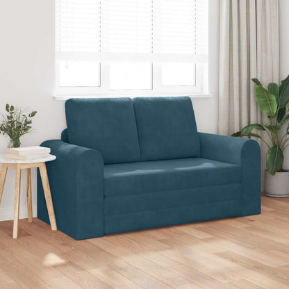vidaXL Canapé convertible 60 cm Bleu Velours