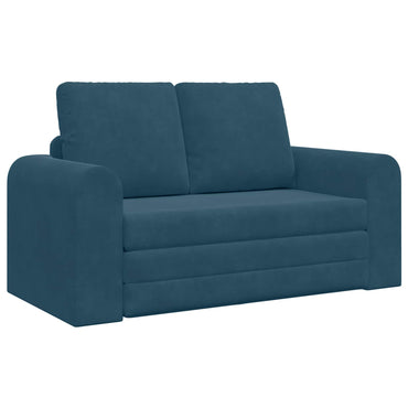 vidaXL Canapé convertible 60 cm Bleu Velours