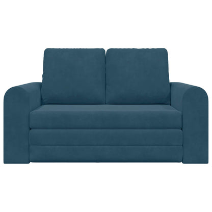 vidaXL Canapé convertible 60 cm Bleu Velours