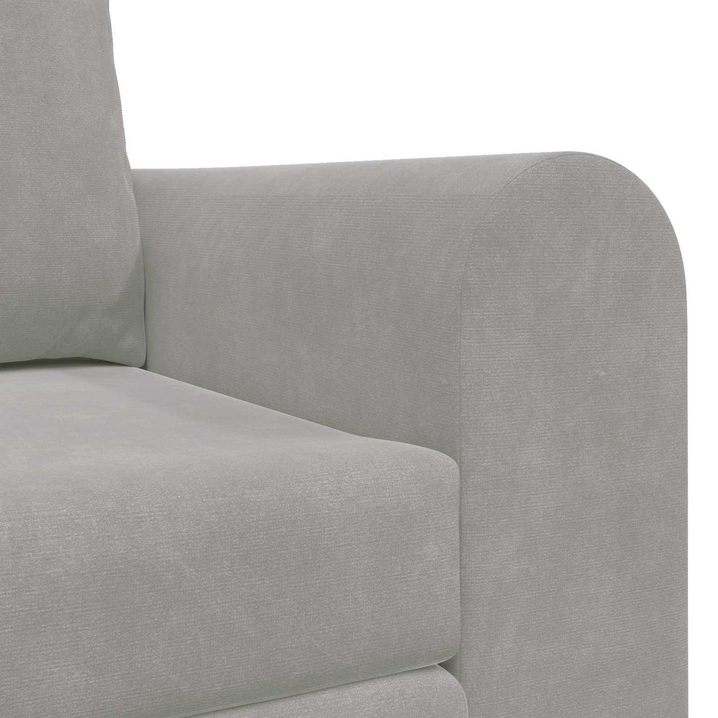 vidaXL Schlafsofa 60cm Hellgrau Samt