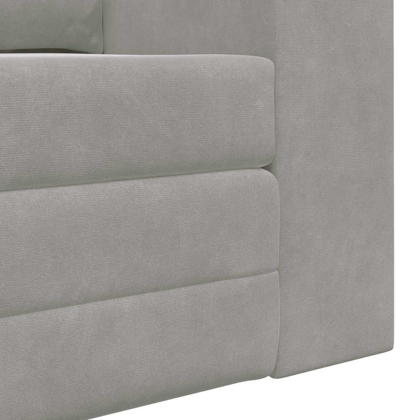 vidaXL Schlafsofa 60cm Hellgrau Samt