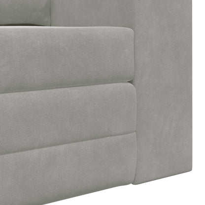 vidaXL Schlafsofa 60cm Hellgrau Samt