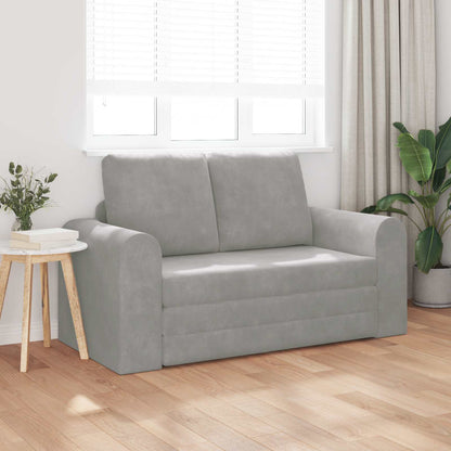 vidaXL Schlafsofa 60cm Hellgrau Samt