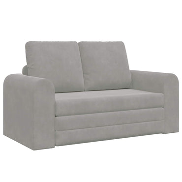 vidaXL Schlafsofa 60cm Hellgrau Samt