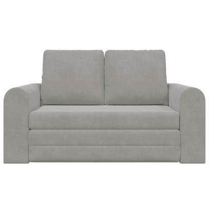 vidaXL Schlafsofa 60cm Hellgrau Samt