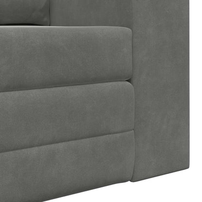 vidaXL Schlafsofa 60cm Dunkelgrau Samt