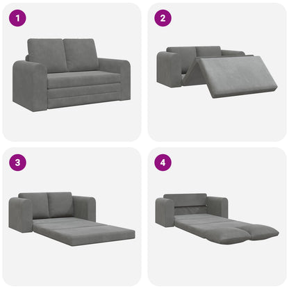 vidaXL Schlafsofa 60cm Dunkelgrau Samt