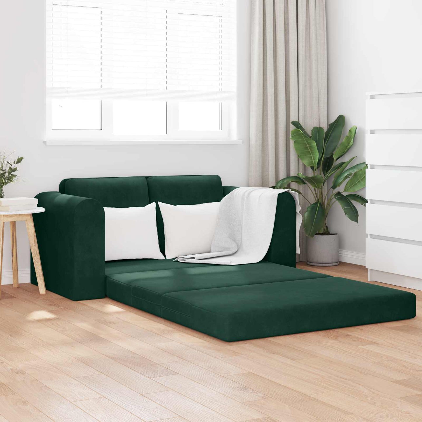 Schlafsofa 60cm Dunkelgrün Samt