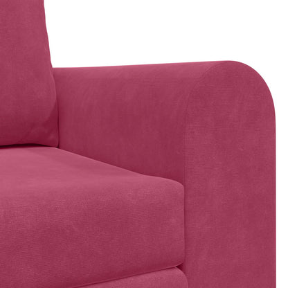 vidaXL Canapé convertible 60 cm velours rouge vin