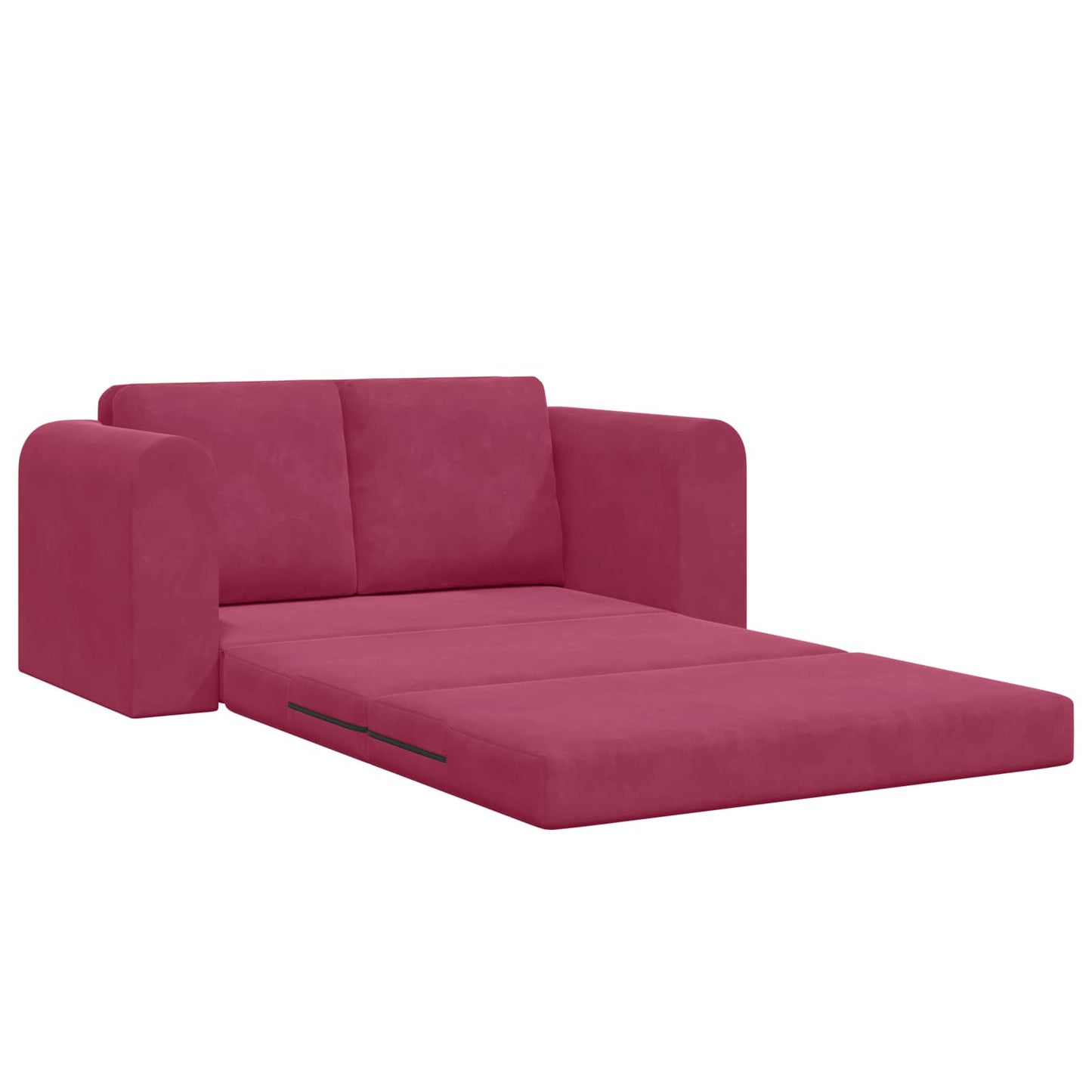 vidaXL Canapé convertible 60 cm velours rouge vin