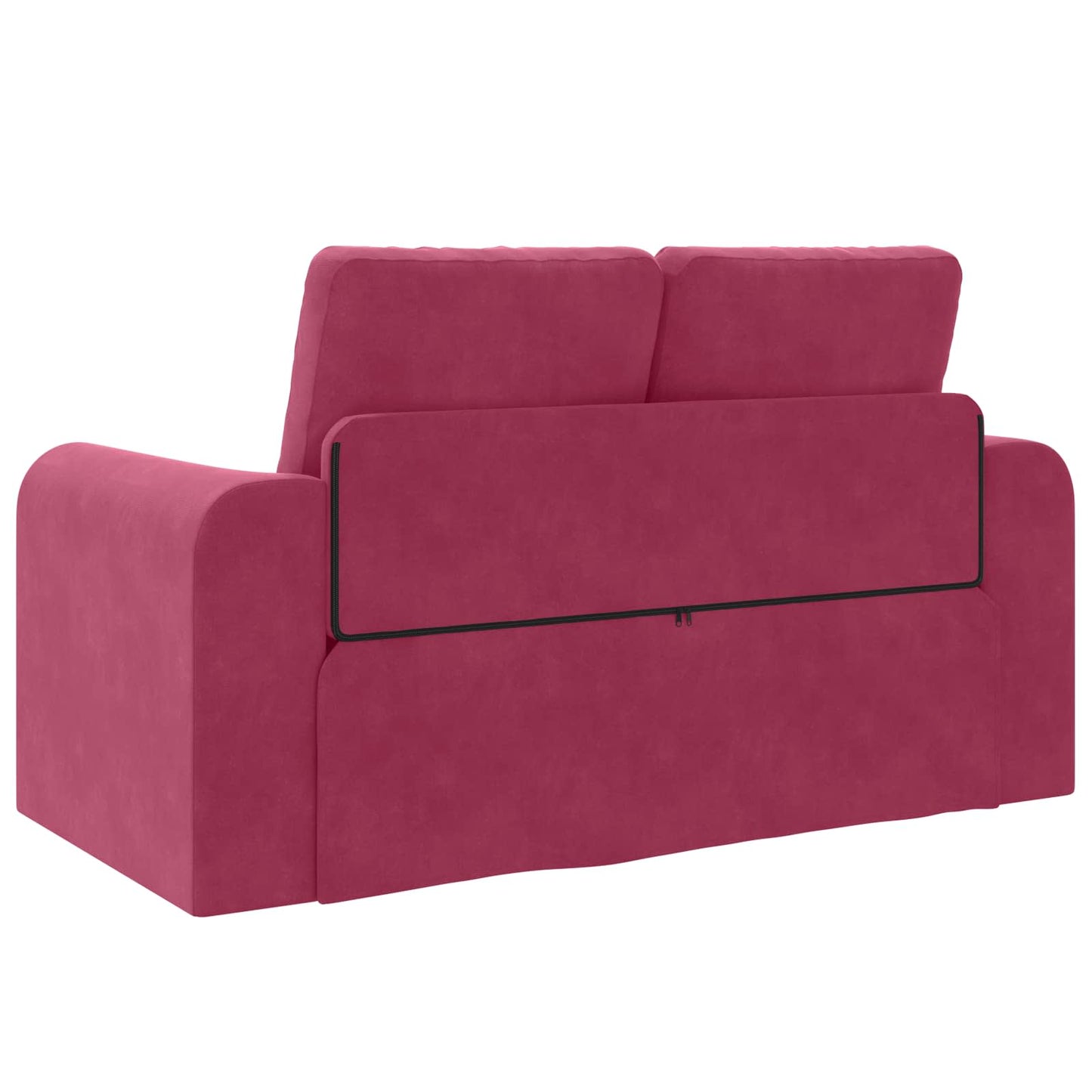 vidaXL Canapé convertible 60 cm velours rouge vin