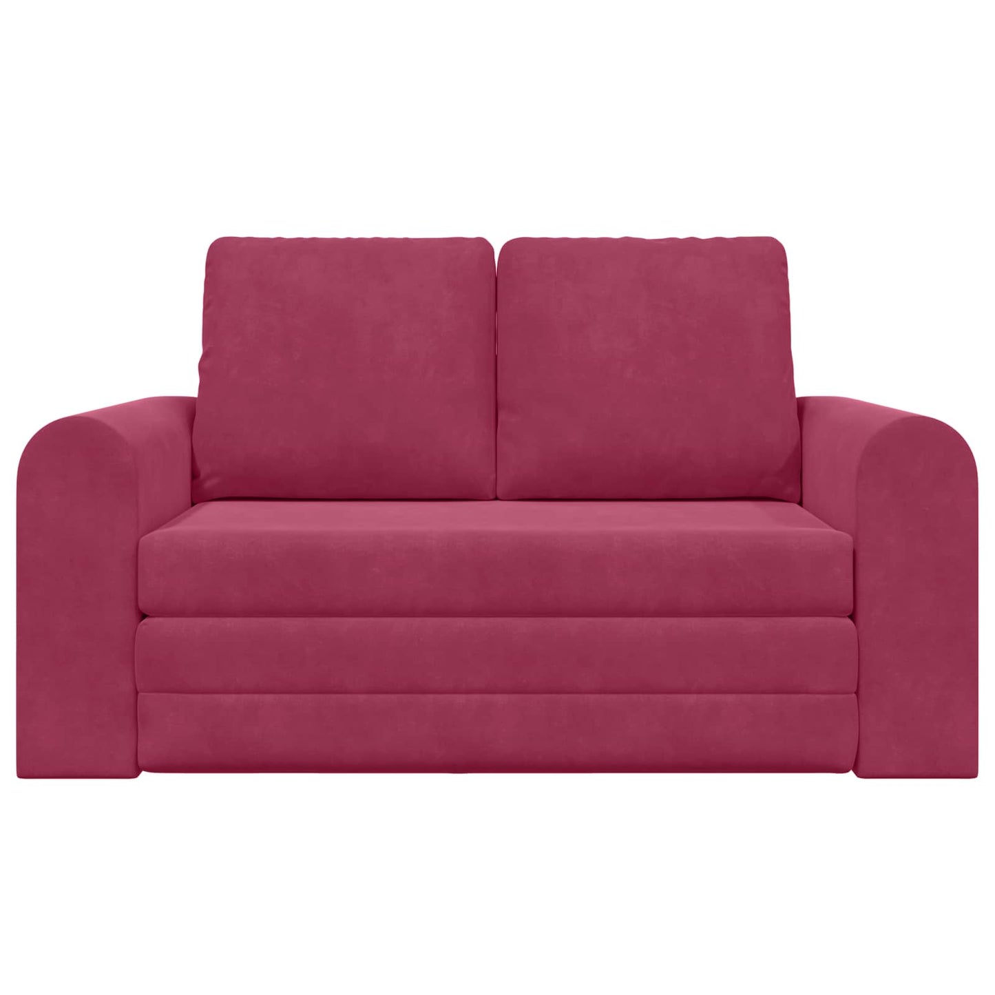 vidaXL Canapé convertible 60 cm velours rouge vin