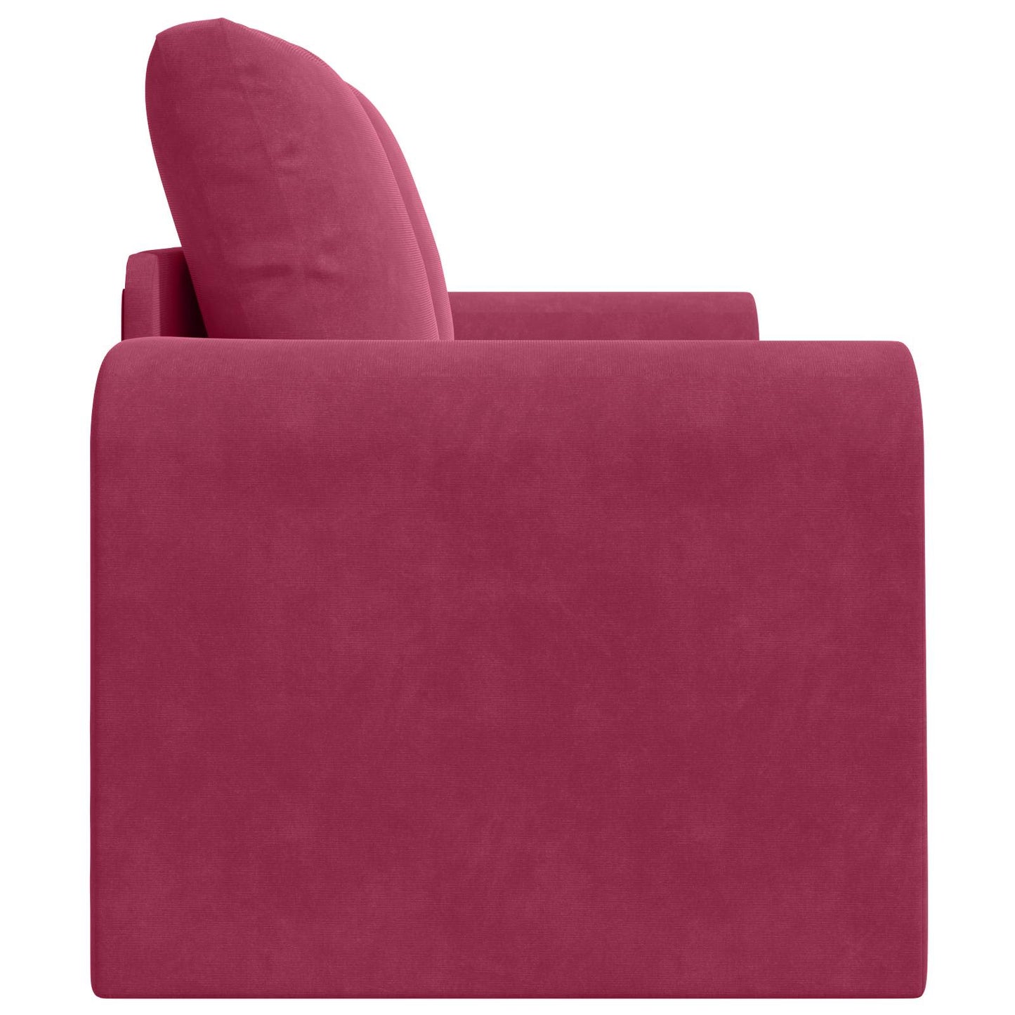 vidaXL Canapé convertible 60 cm velours rouge vin