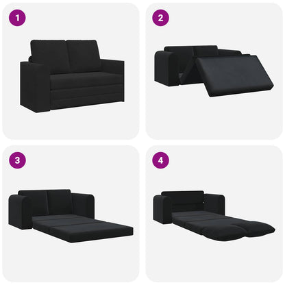 Schlafsofa 60cm Schwarz Samt