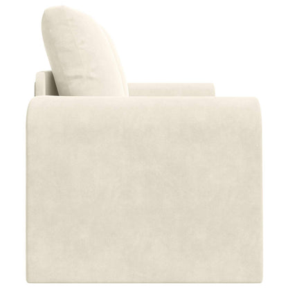 vidaXL Schlafsofa 60cm Creme Samt