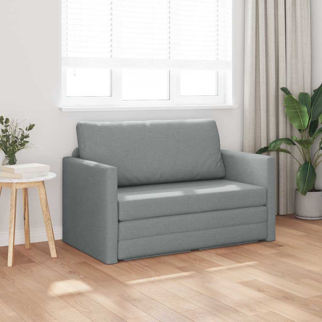 vidaXL Schlafsofa 110cm Hellgrau Stoff