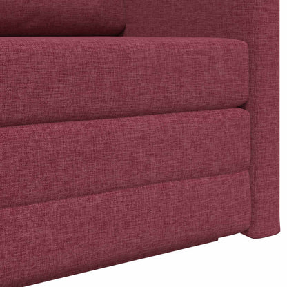 vidaXL Schlafsofa 110cm Weinrot Stoff