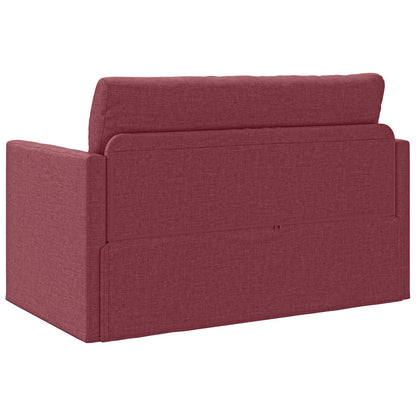 vidaXL Schlafsofa 110cm Weinrot Stoff