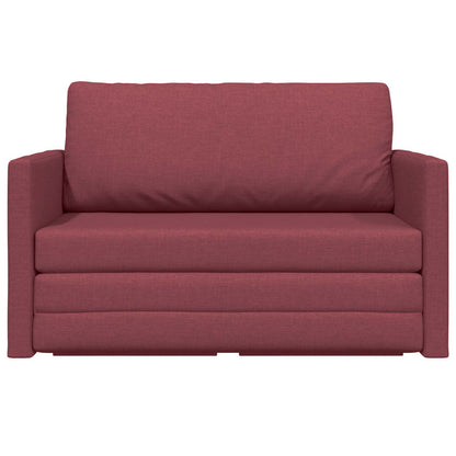 vidaXL Schlafsofa 110cm Weinrot Stoff