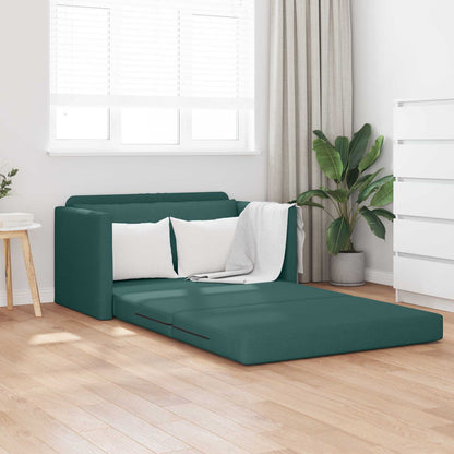 vidaXL Canapé-lit 110 cm Vert foncé Tissu