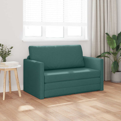 vidaXL Canapé-lit 110 cm Vert foncé Tissu