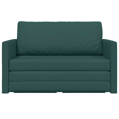 vidaXL Canapé-lit 110 cm Vert foncé Tissu