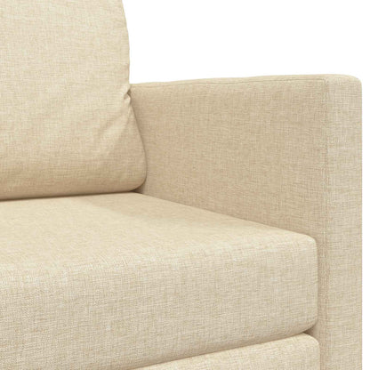 vidaXL Schlafsofa 110cm Creme Stoff