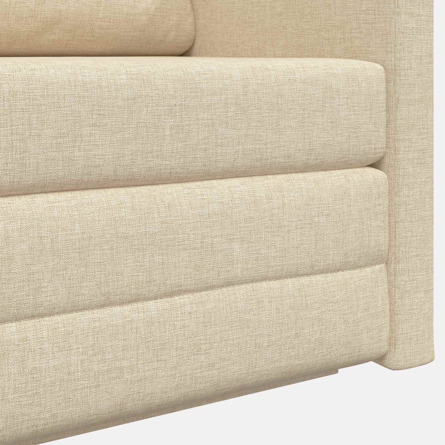 vidaXL Schlafsofa 110cm Creme Stoff