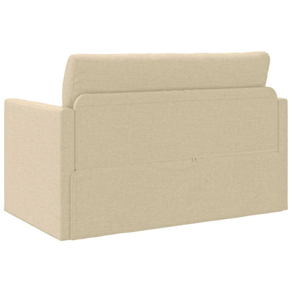 vidaXL Schlafsofa 110cm Creme Stoff