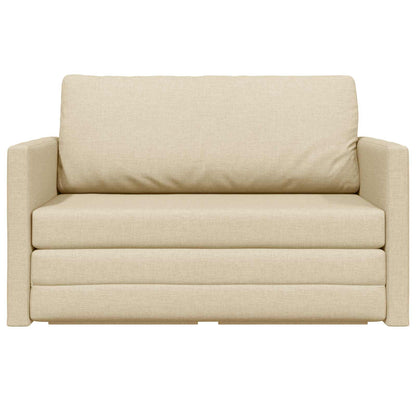 vidaXL Schlafsofa 110cm Creme Stoff