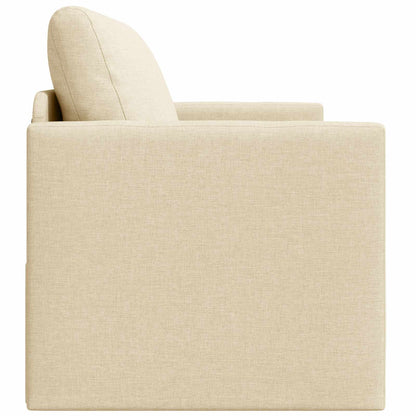 vidaXL Schlafsofa 110cm Creme Stoff
