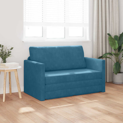 vidaXL Schlafsofa 110cm Blau Samt
