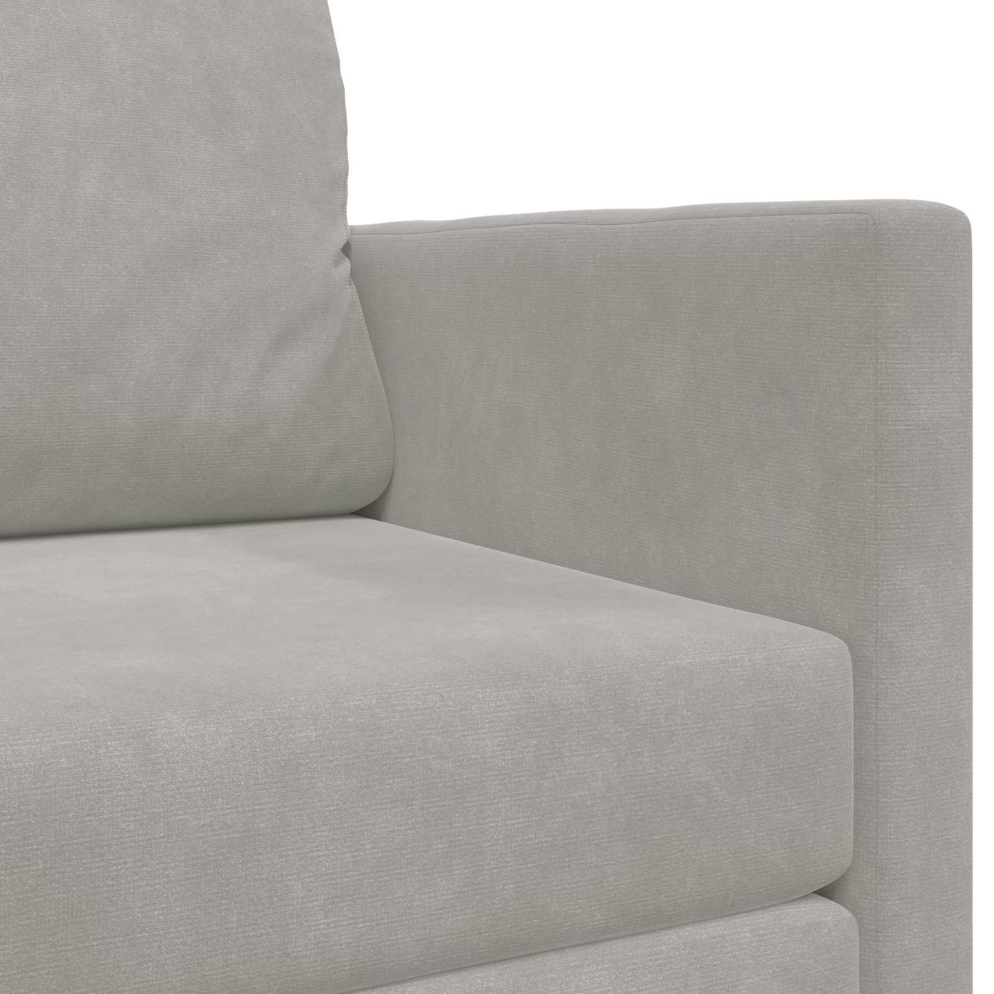 vidaXL Schlafsofa 110cm Hellgrau Samt