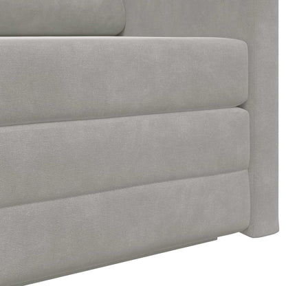 vidaXL Schlafsofa 110cm Hellgrau Samt
