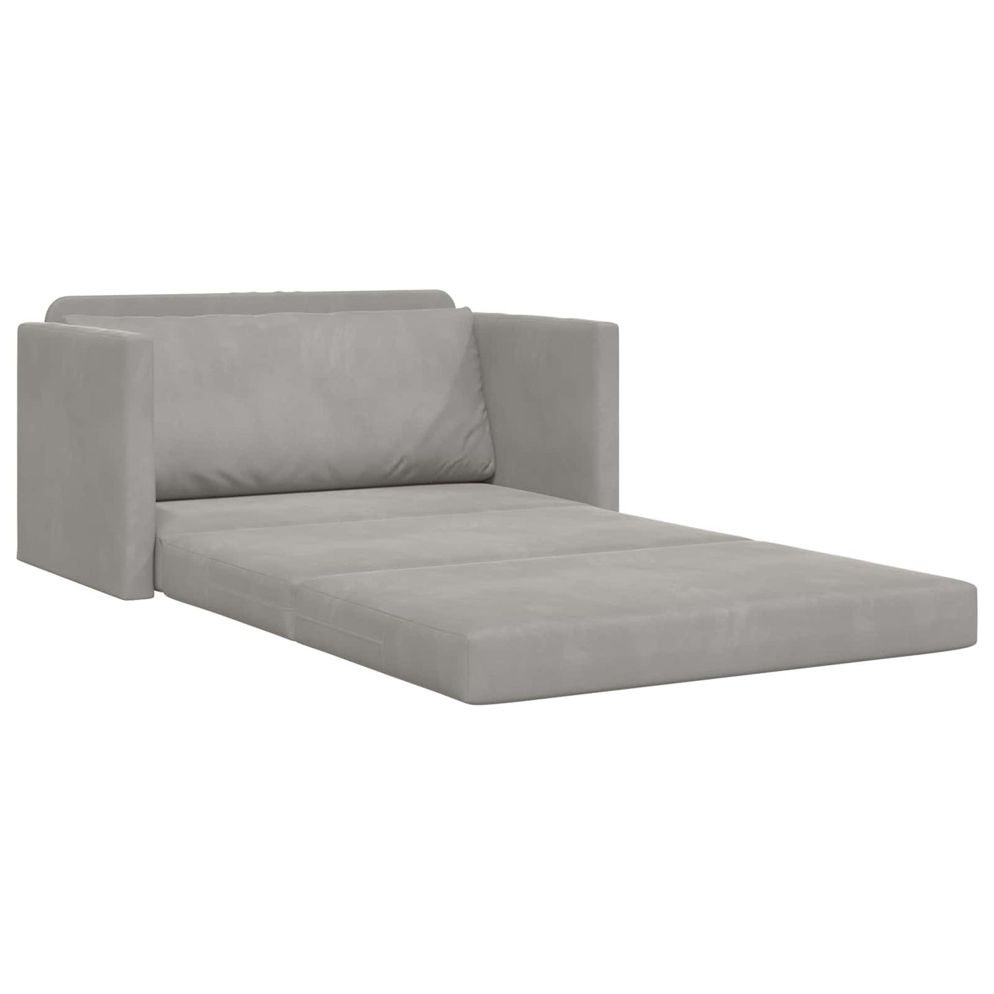 vidaXL Schlafsofa 110cm Hellgrau Samt