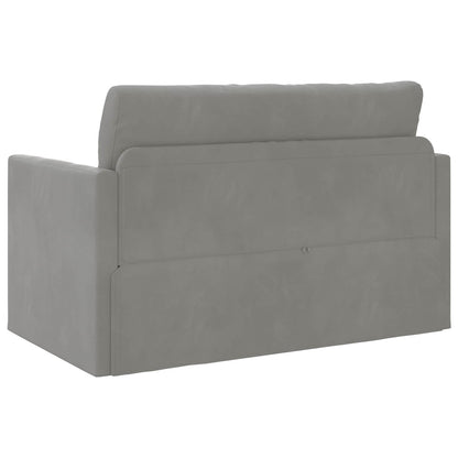 vidaXL Schlafsofa 110cm Hellgrau Samt