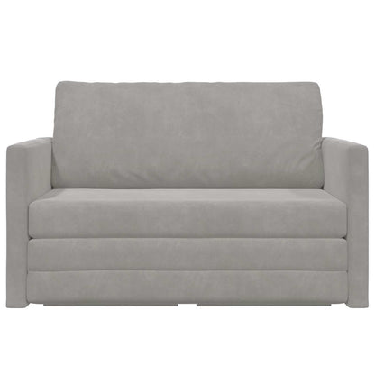 vidaXL Schlafsofa 110cm Hellgrau Samt
