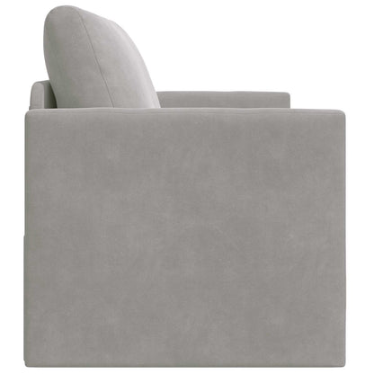 vidaXL Schlafsofa 110cm Hellgrau Samt