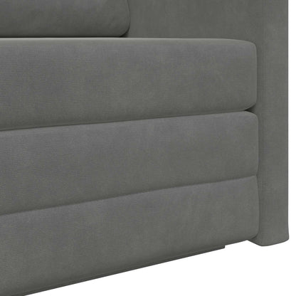 vidaXL Schlafsofa 110cm Dunkelgrau Samt