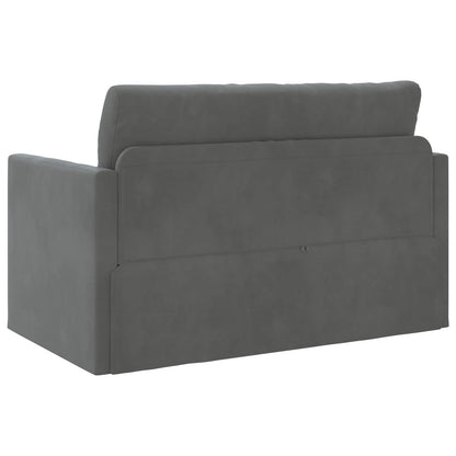 vidaXL Schlafsofa 110cm Dunkelgrau Samt