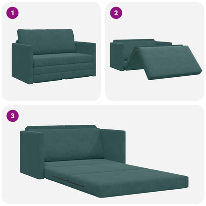 Schlafsofa 110cm Dunkelgrün Samt
