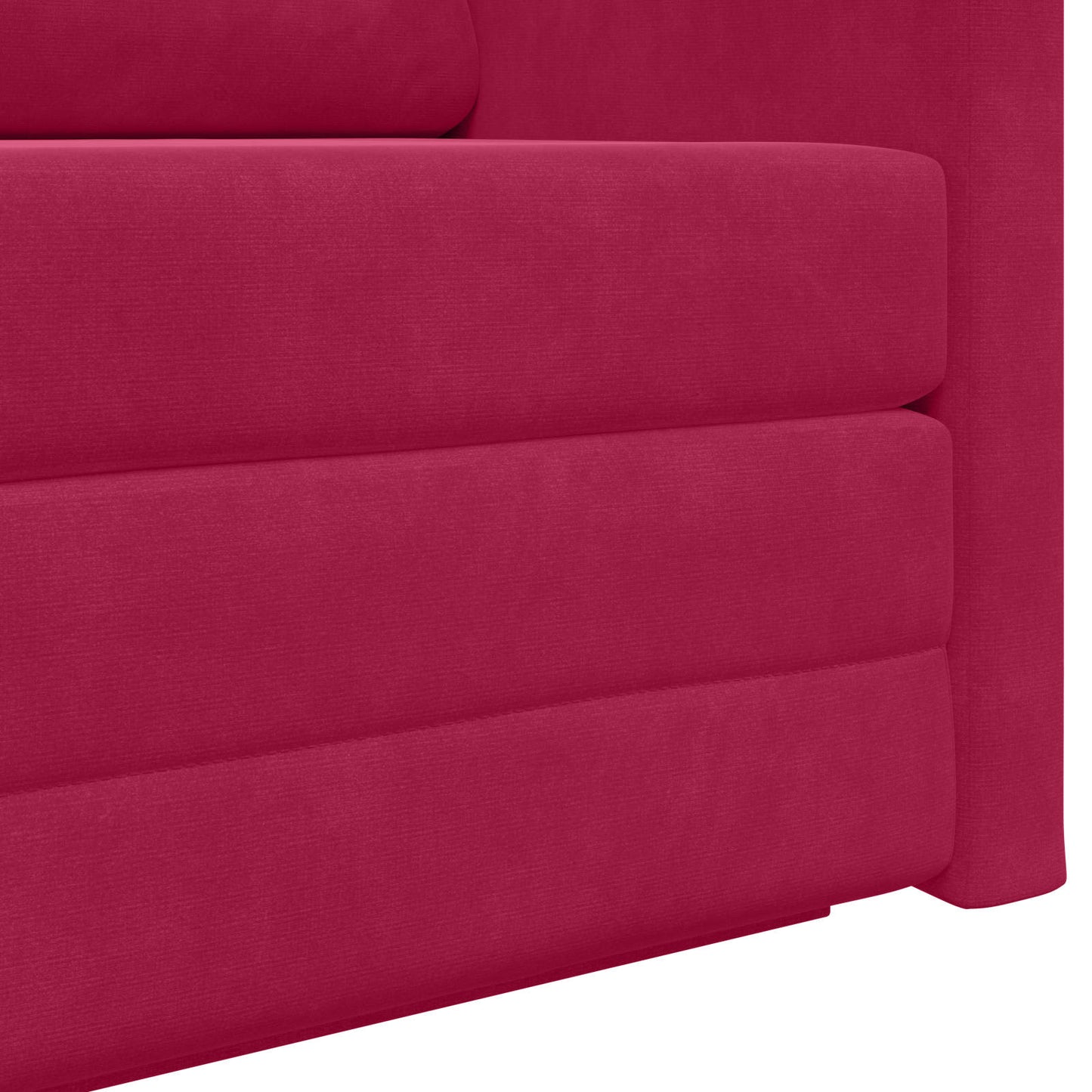 vidaXL Schlafsofa 110cm Weinrot Samt