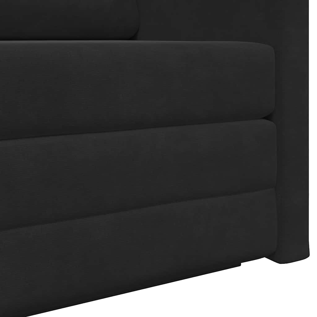 vidaXL Canapé-lit 110 cm Velours Noir