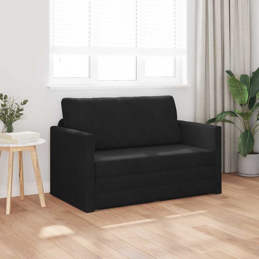 vidaXL Canapé-lit 110 cm Velours Noir