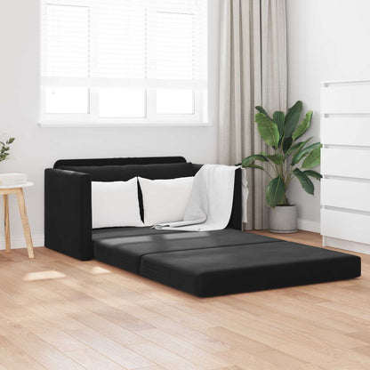 vidaXL Canapé-lit 110 cm Velours Noir