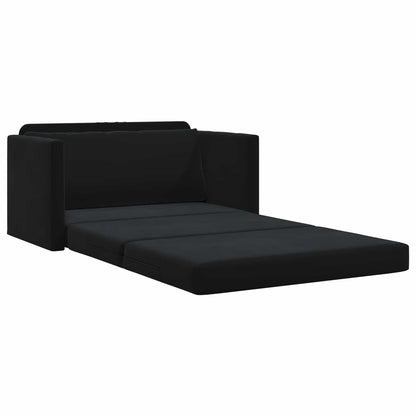 vidaXL Canapé-lit 110 cm Velours Noir
